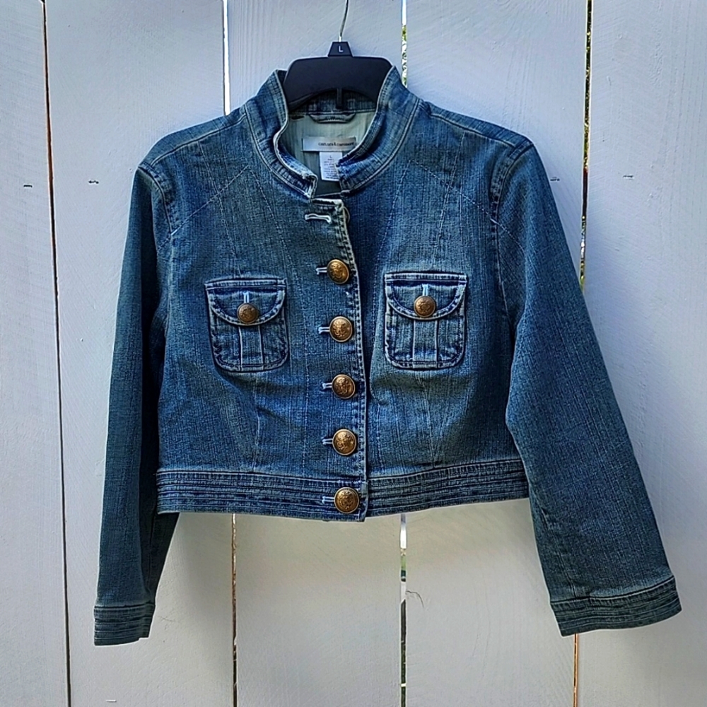 Denim Cropped Vintage Jacket